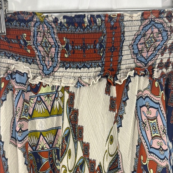CARA CARA Bohemian Multicolor Silk Handkerchief Hem Skirt S - Picture 3 of 11